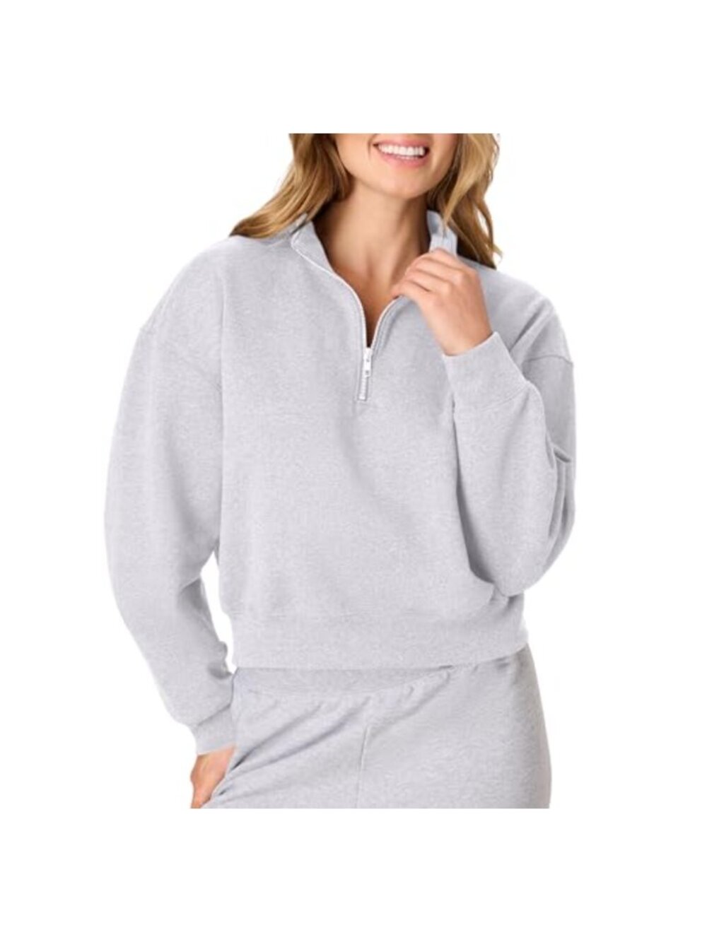 Hanes EcoSmart Women's Quarter-Zip Fleece Pullover Cotton Blend Midweight